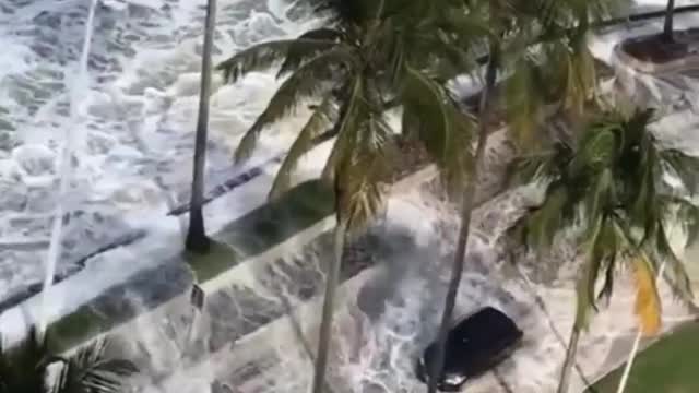 tidal waves occur on the coast of guaruja brazil