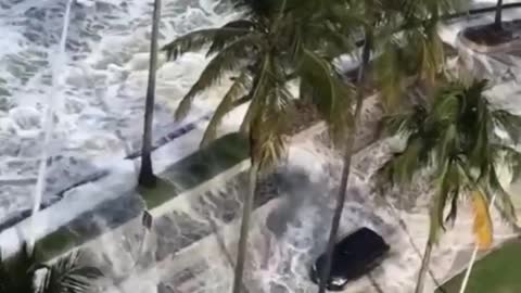 tidal waves occur on the coast of guaruja brazil