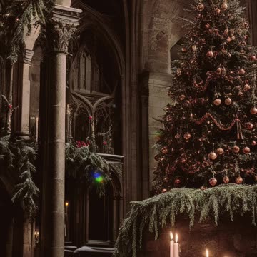 Christmas Tree | Gothic Christmas | Mysterious Atmosphere | AI Art