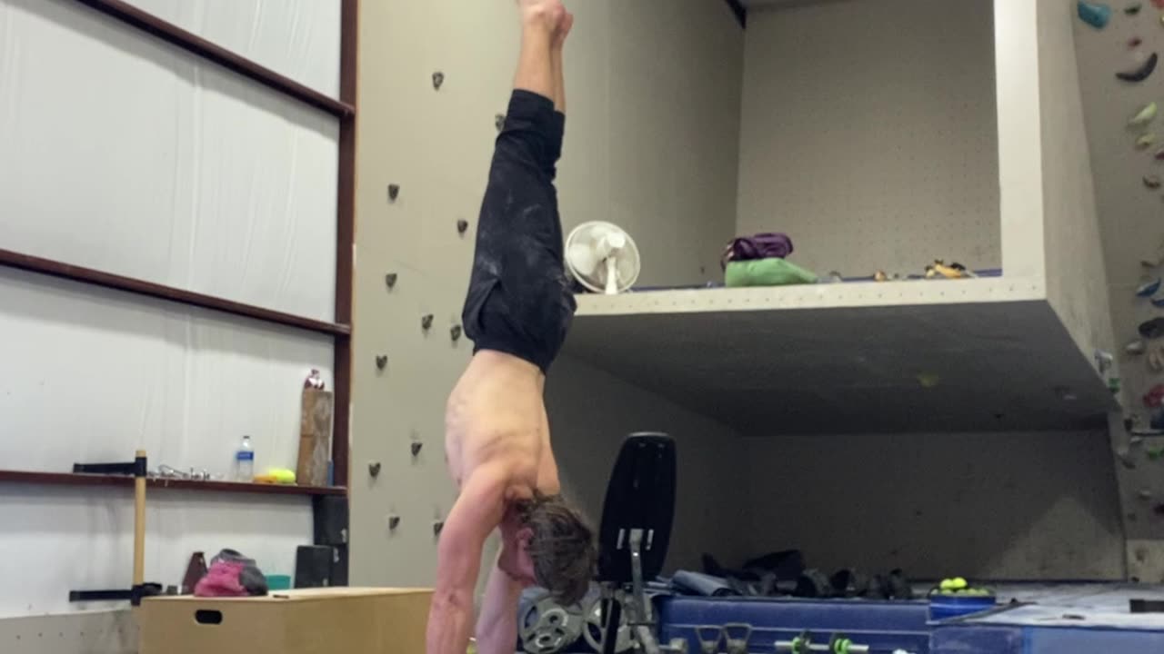 Straight One Arm handstand on Blocks