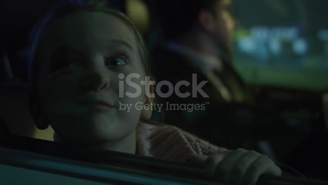 Girl pushing face