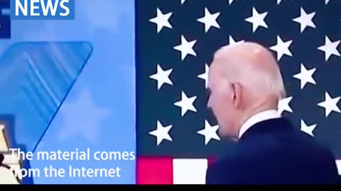 After Biden's speech, it is suspected that he "shakes hands" into the air