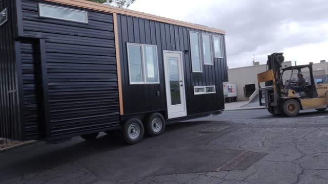 Removing a Tiny Home From the Factory