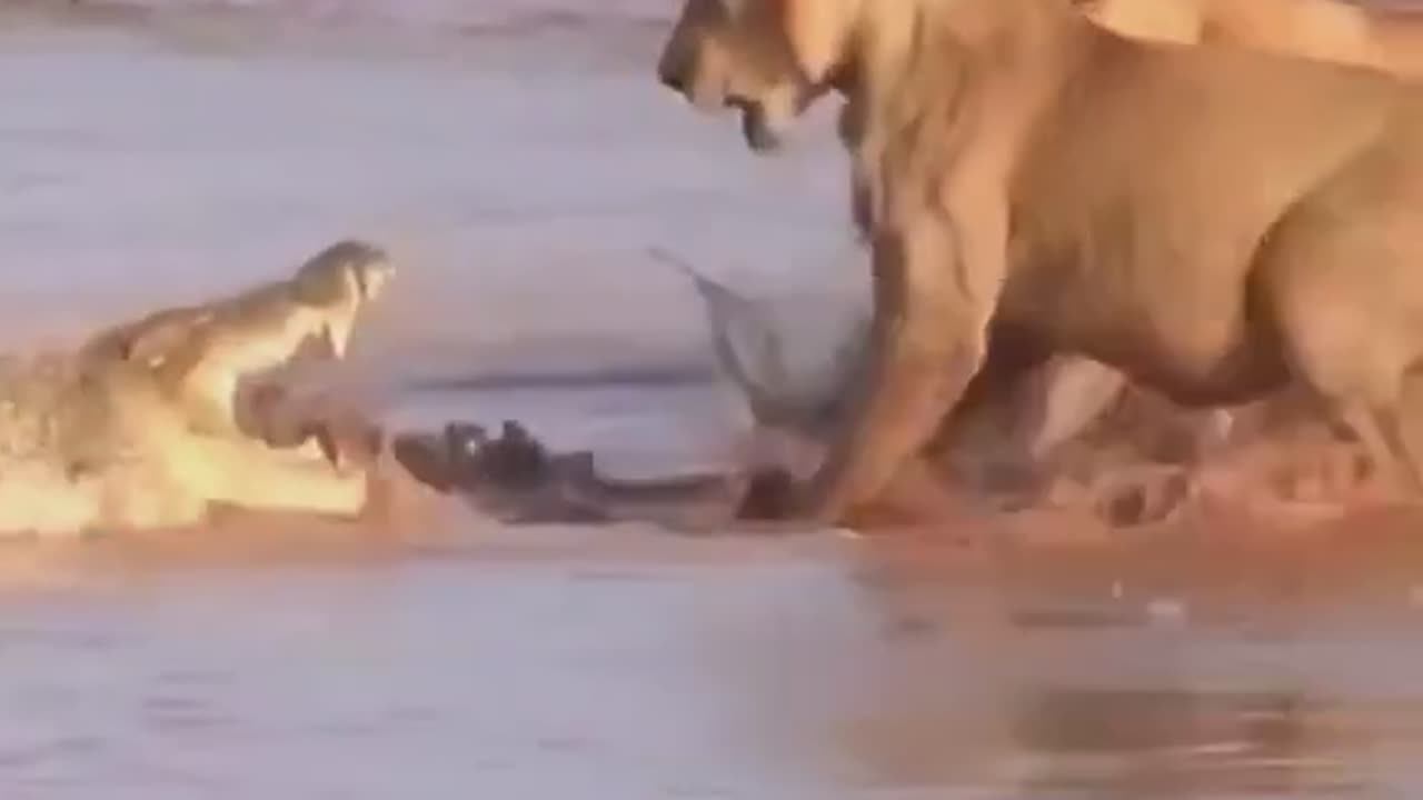 Lion vs Crocodile