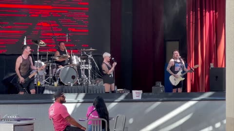 Awesome band performing on the Las Vegas Strip.