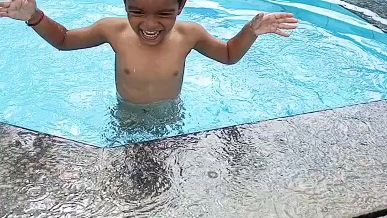 Ishaan's masti in swimming pool