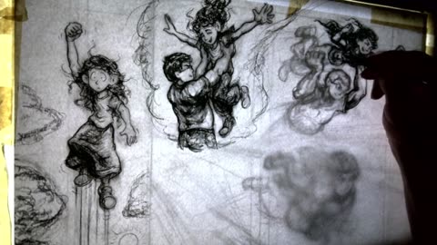 Art Timelapse: Full Process for Pages 134 -35 with @Airwingmarine Tunes