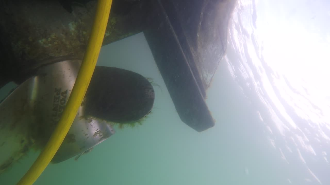 Clean vs Filthy Boat Propeller