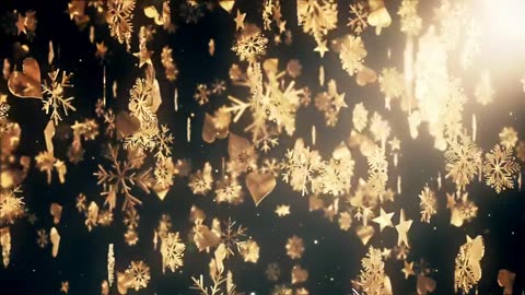 Golden figures with christmas concept falling