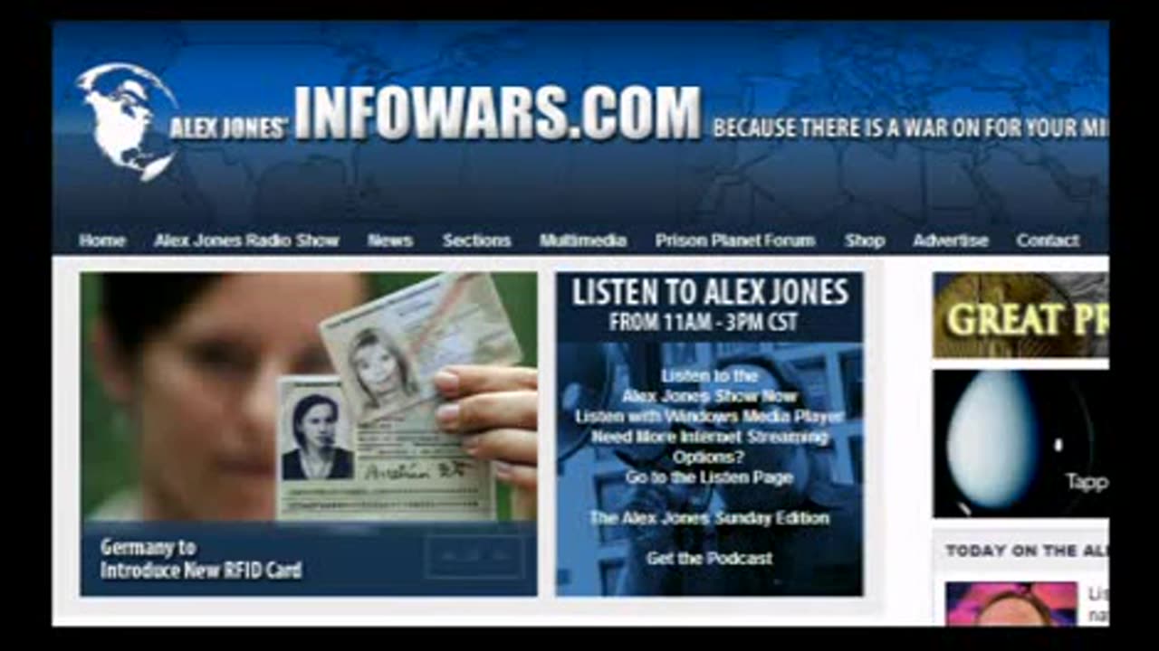 The Alex Jones Show - December 20, 2009