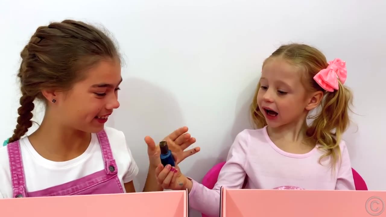 stacy and friend stage a chocolate with challenge