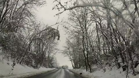 Winding roads, Pilis mountains, Hungary,