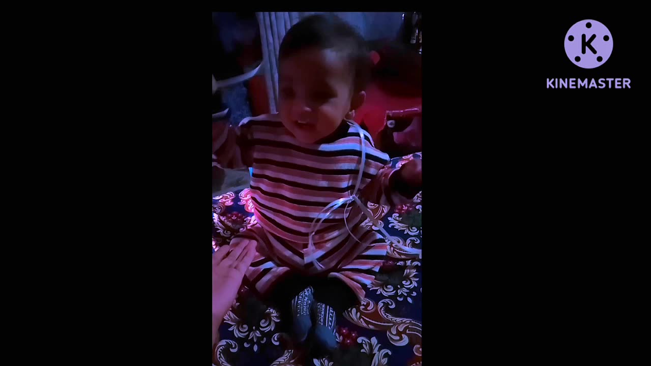 Cute baby having fun