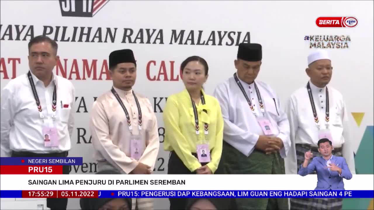 5 NOVEMBER 2022 - BERITA WILAYAH - PRU 15: SAINGAN LIMA PENJURU DI PARLIMEN SEREMBAN
