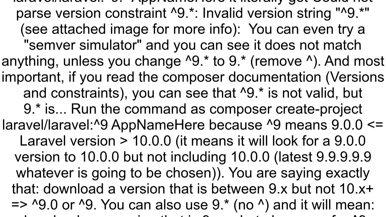 composer createproject laravellaravel9 AppNameHere does not create folderdirectory how to fix it