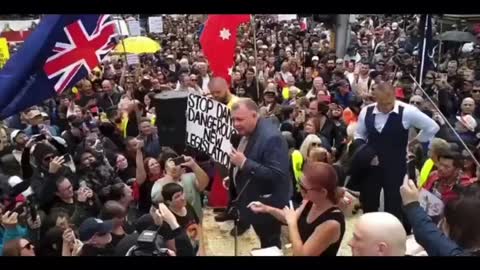 Melbourne FREEDOM protest yesterday.