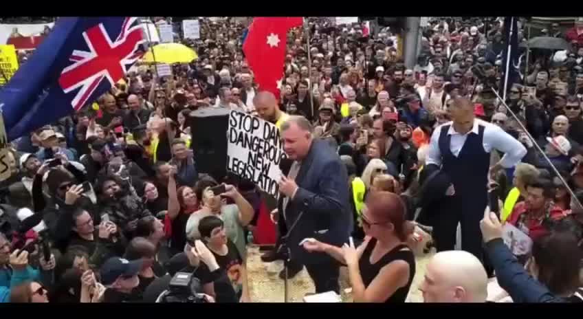 Melbourne FREEDOM protest yesterday.