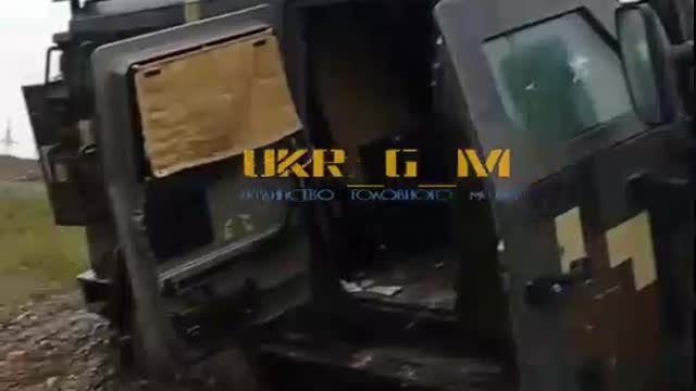 Armored car "Kozak" of the Armed Forces of Ukraine ran into a Russian mine in the NVO zone