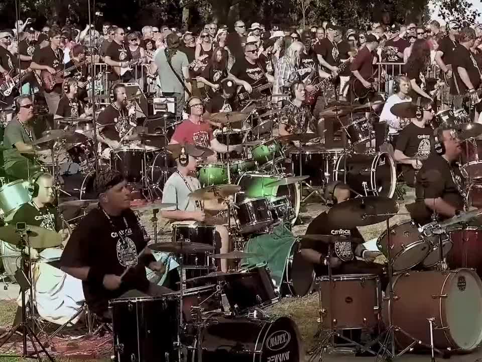 300+ musicians rocking out to Pink Floyd’s “Another Brick in the Wall”