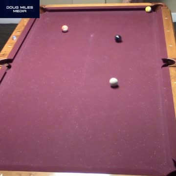 3 RAILS AROUND THE TABLE INTO THE CORNER POCKET!