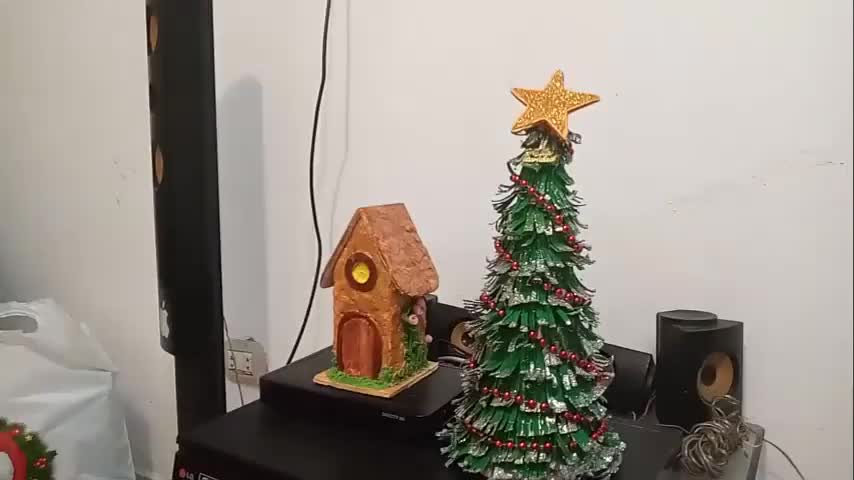 Arbolito de Navidad de Rollos de Papel .