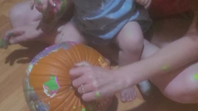 Painting pumpkins