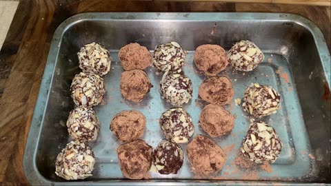 Organic Dark Chocolate Almond Paste Truffles