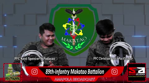 89th-Infantry Makatao Battalion - Tambayayong sa Kalinaw (Live Every Tuesday at 11am to 12pm)