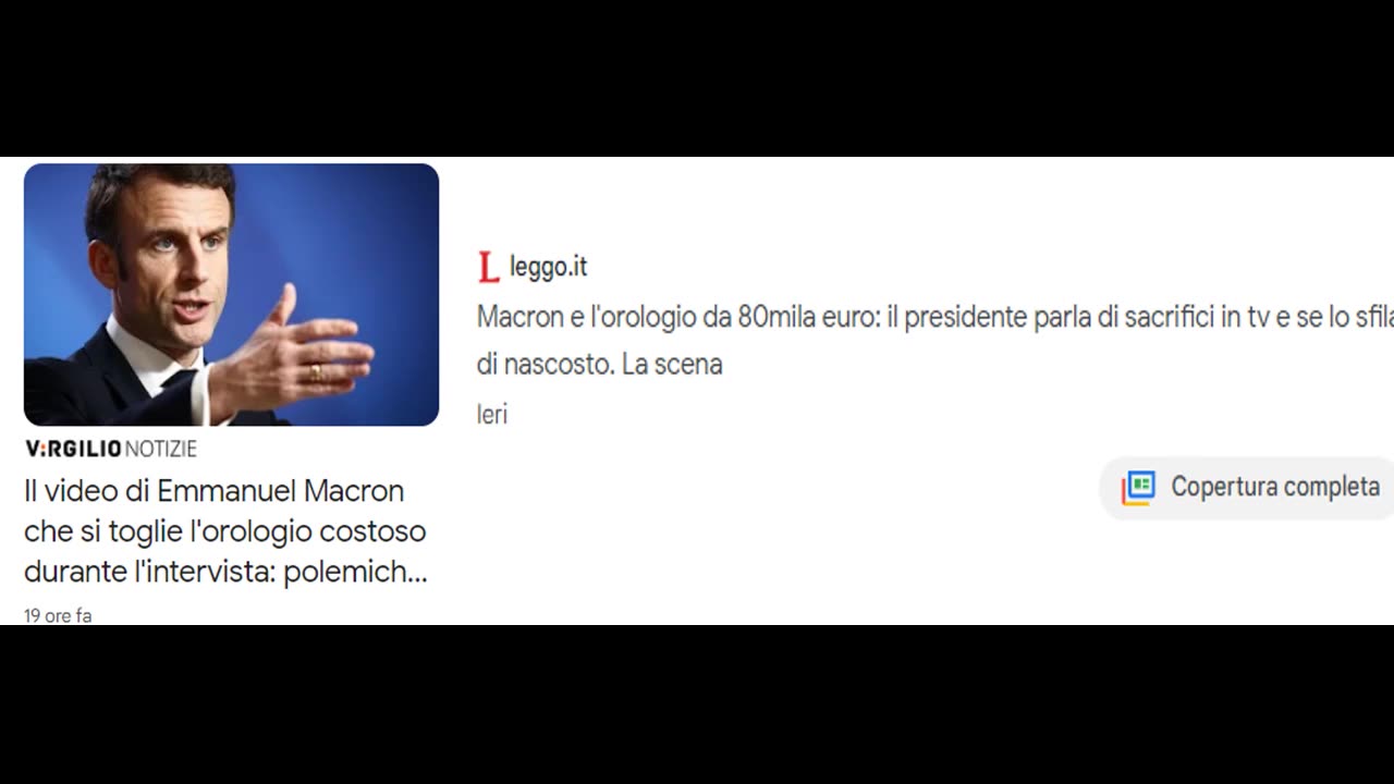 Macron si toglie di nascosto l'orologio costoso mentre parla in TV di sacrifici