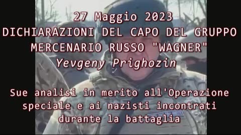 Dichiarazioni di Prighozin ritiro gruppo di mercenari russo Wagner