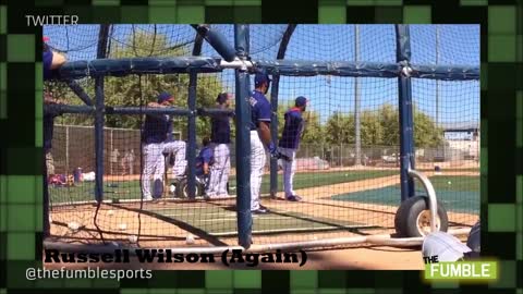 MLB NFL Players Taking Batting Practice Compilation