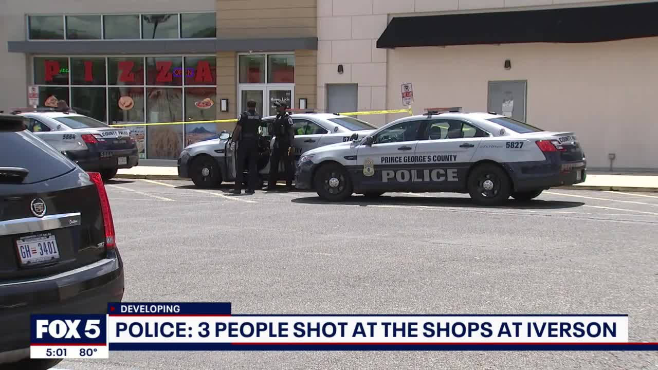 MARYLAND | 3 people shot at The Shops at Iverson, police say