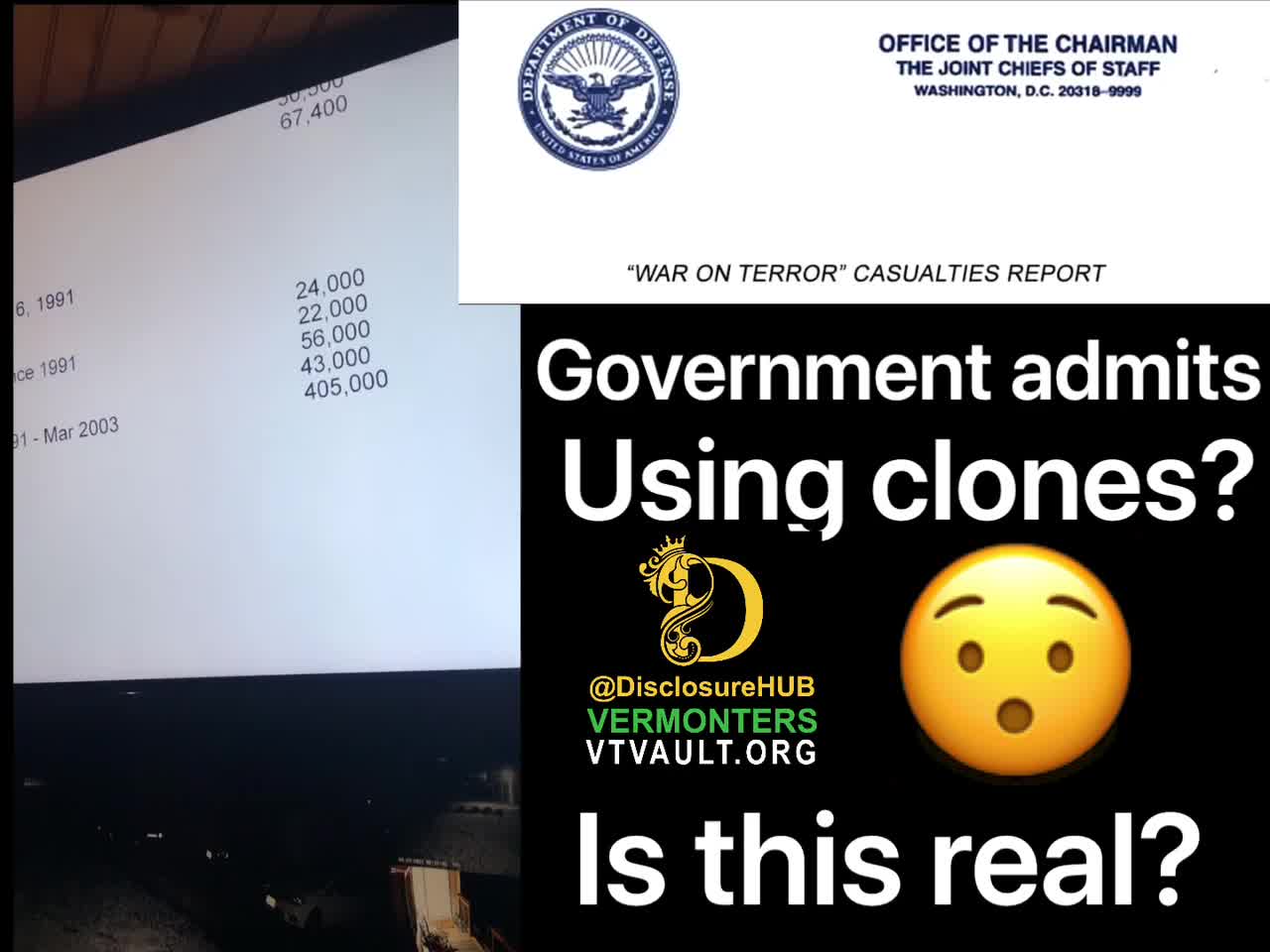 Government admitting the use of clones????