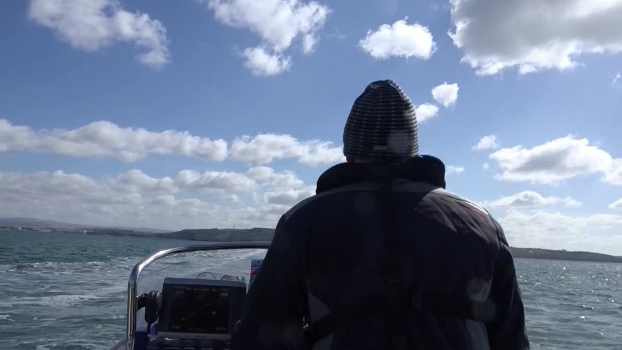 Transat Bakery boat Race Plymouth to New York 2016. Entering Plymouth break water Day 1 part 1