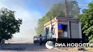 Russian news says Ukraine attacked Russian-held town