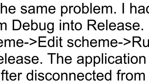 App crash when cable disconnected from Mac