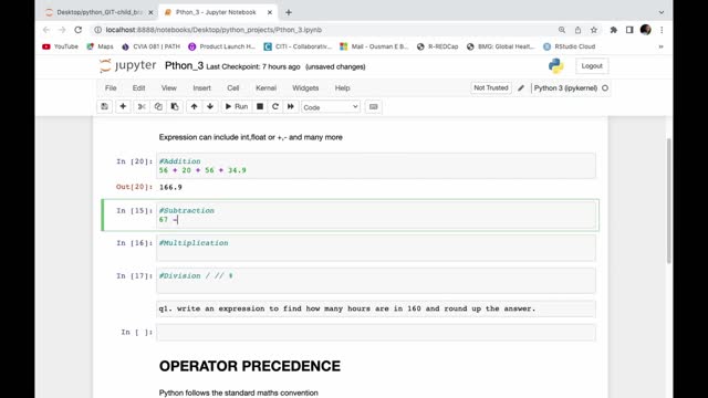 SUBTRACTION IN PYTHON