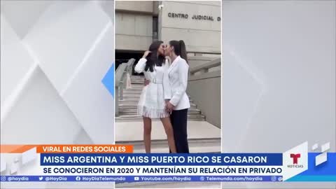 Miss Argentina y Miss Puerto Rico 2020 se casan en secreto | Noticias Telemundo