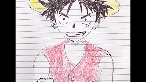 Drawing Luffy the rubber man