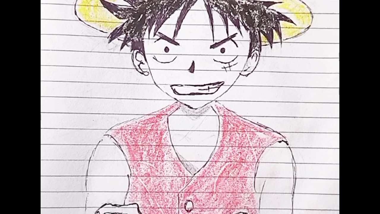 Drawing Luffy the rubber man