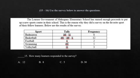 MATH 5 Summative test