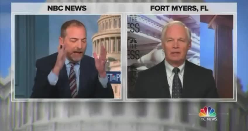 Sen. Ron Johnson tells NBC's Chuck Todd: "You don't invite me on to interview me, you invite me on to argue with me..."