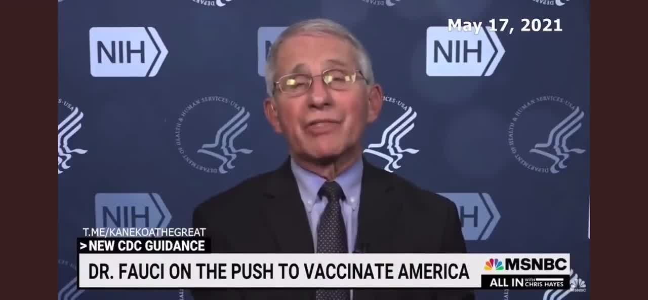 Fauci “When people are vaccinated"