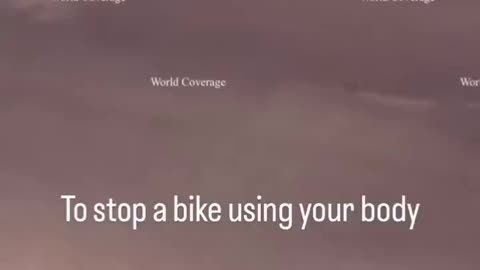Man Tries To Block Biker With His Body