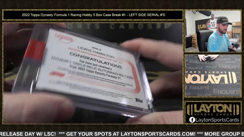 2022 Topps Dynasty Formula 1 Racing Hobby 5 Box Case Break #1