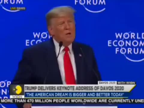 Donald Trump At The World Economic Forum Telling Them They’re All Wrong