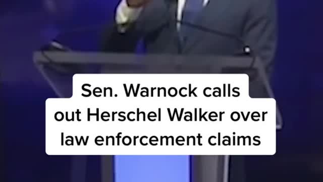 Sen. Warnock calls out Herschel Walker over law enforcement claims