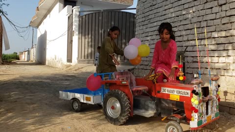 Baloons Salling baloons Games kids Adam Ji tractor __ mini eicher tractor (part 16)