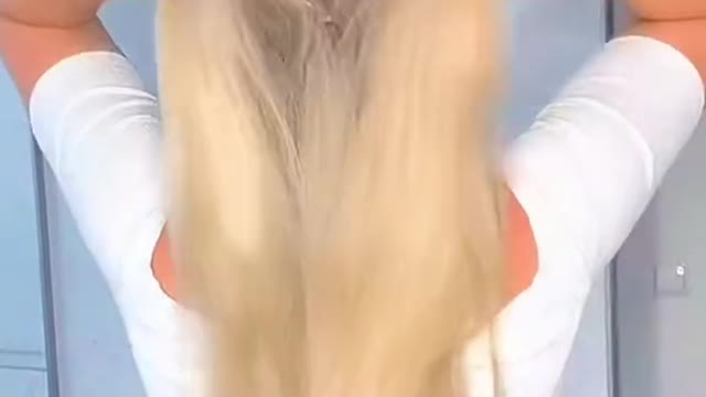 Half-up hairstyle