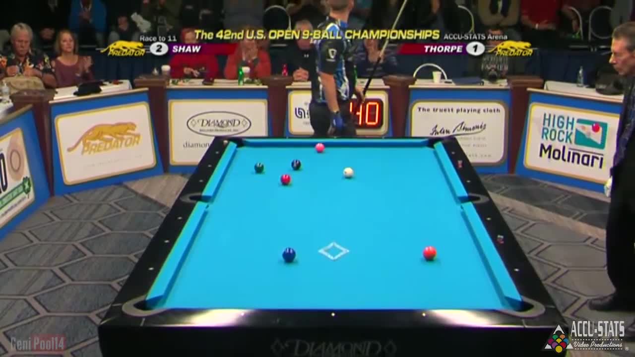 LUCKY POOL SHOTS! US Open 9-ball 2017